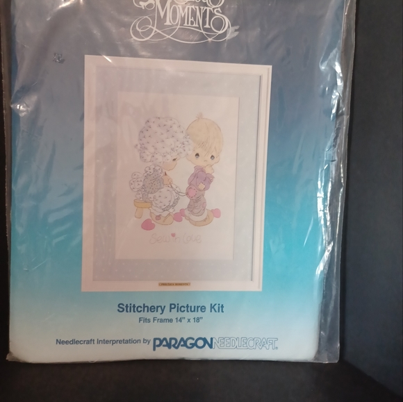 Precious Moments Stitchery Picture Kit 14"×18" Paragon Needlecraft 1984 - Picture 2 of 6